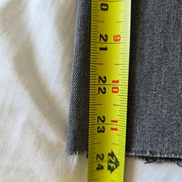 Mother The Hustler Ankle Jeans Gray Flare -26 in Supermoon Highrise Raw Hem - Picture 15 of 15